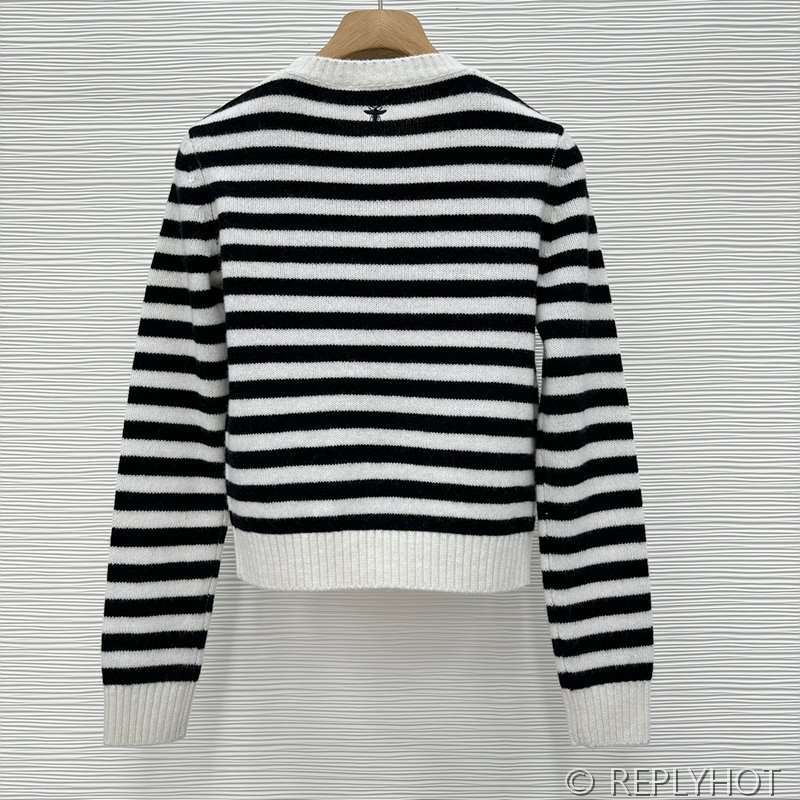 디올 공룡 자수 캐시미어 니트 2COLOR