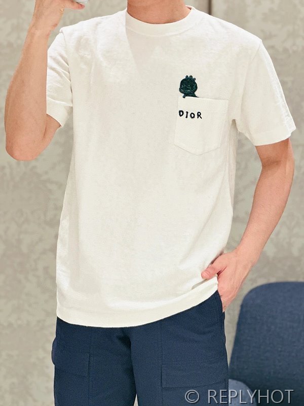 디올 Little Dinosaur 자수 반팔(남여공용) 2COLOR