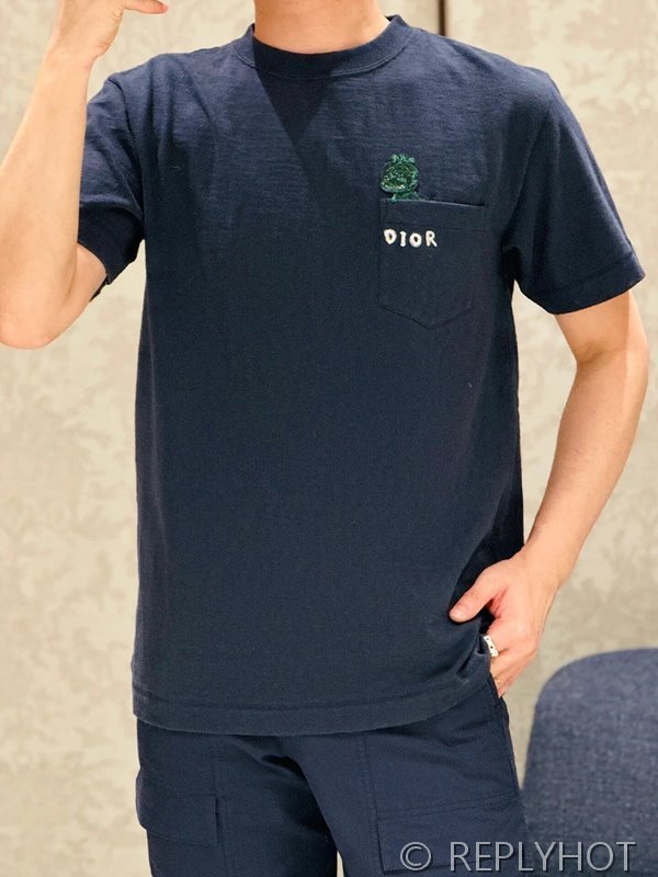 디올 Little Dinosaur 자수 반팔(남여공용) 2COLOR