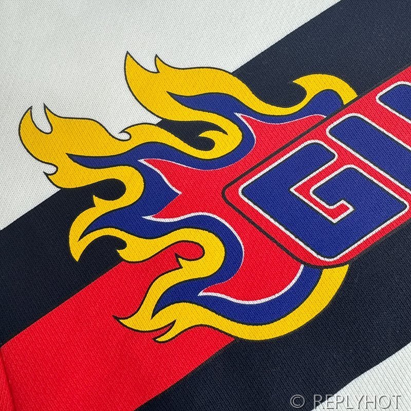 구찌 플레임 스트라이프 크루넥 스웨트셔츠(남여공용)