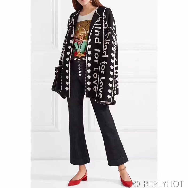 구찌 캐주얼스타일 울과 캐시미어 혼방 자카드 재킷 인 화이트[매장가 750만원대]