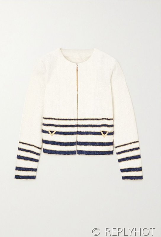 발렌티노 에멜리쉬드 스트라이프 부클레 재킷 [매장가 790만원대]