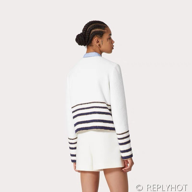 발렌티노 에멜리쉬드 스트라이프 부클레 재킷 [매장가 790만원대]