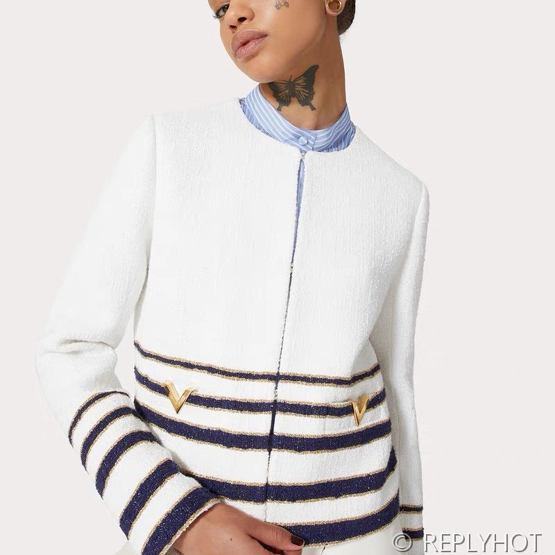 발렌티노 에멜리쉬드 스트라이프 부클레 재킷 [매장가 790만원대]