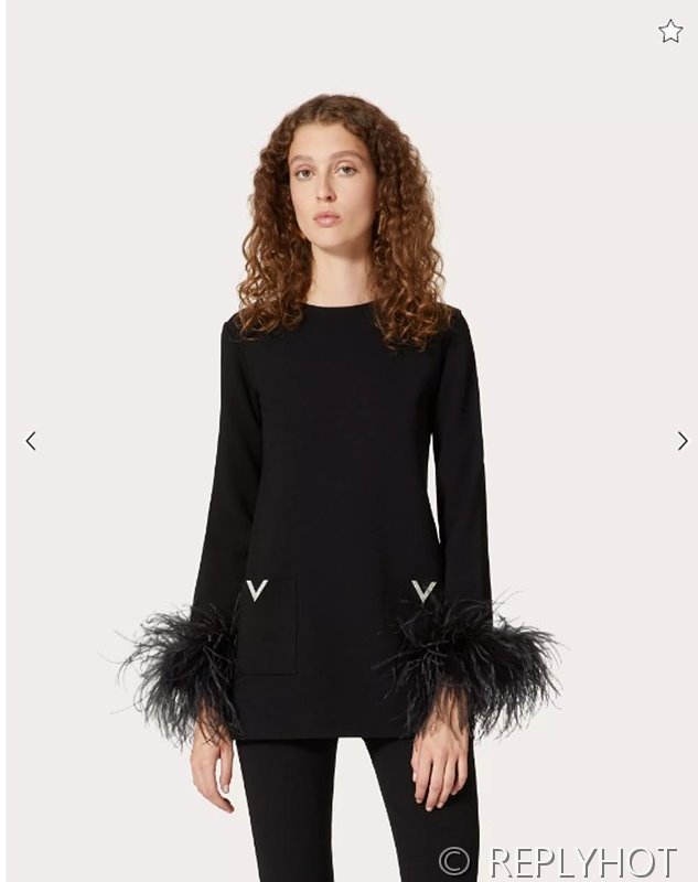 발렌티노 깃털 장식 스트레치 비스코스 점퍼[매장가 440만원대]
