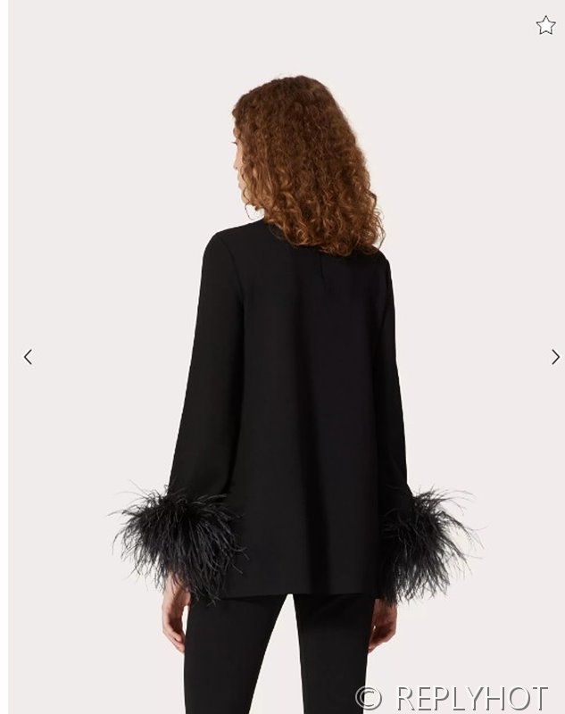 발렌티노 깃털 장식 스트레치 비스코스 점퍼[매장가 440만원대]