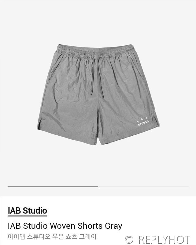 IAB 스튜디오 우븐 쇼츠 반바지 / 그레이