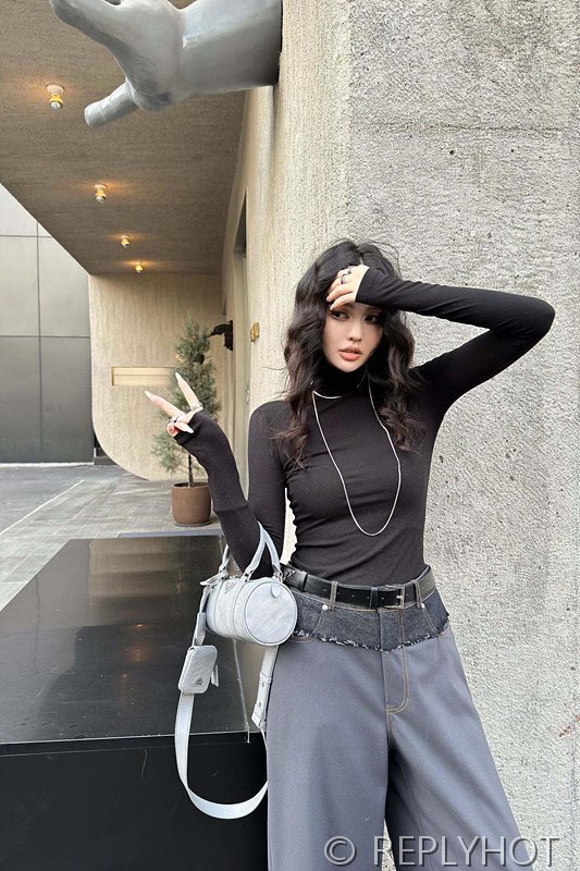 프라다 벨트 와이드 팬츠 2color