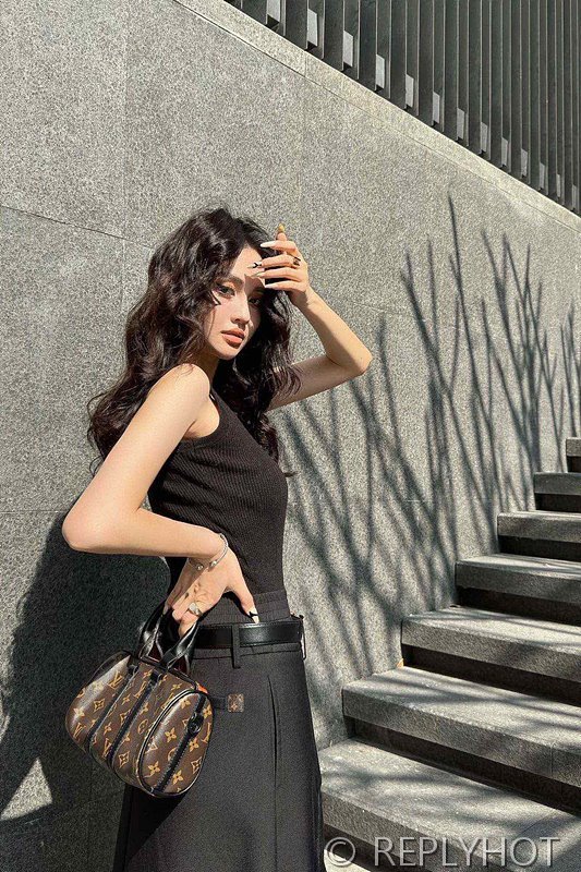 루이비통 벨트 더블 지퍼 슬림 롱 스커트