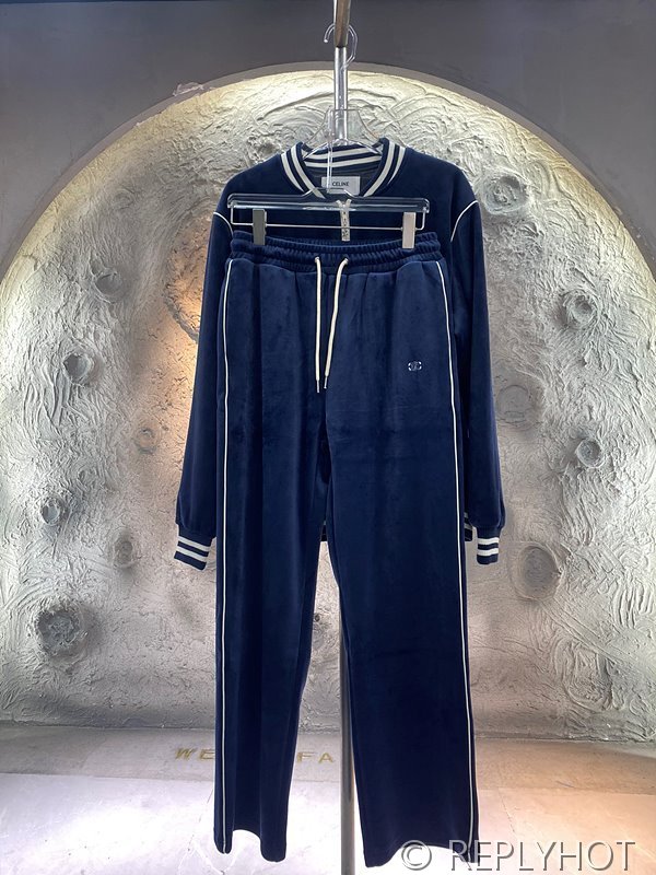 셀린느 벨벳 트레이닝 트랙수트 팬츠