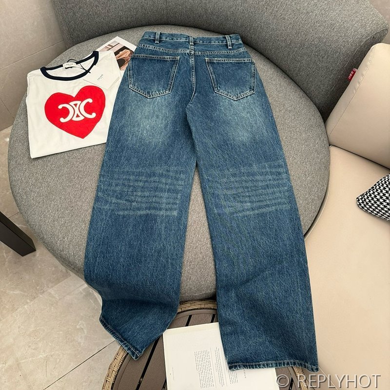 셀린느 하이웨이스트 스트레이트 진