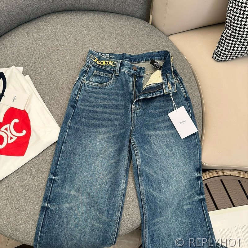 셀린느 하이웨이스트 스트레이트 진