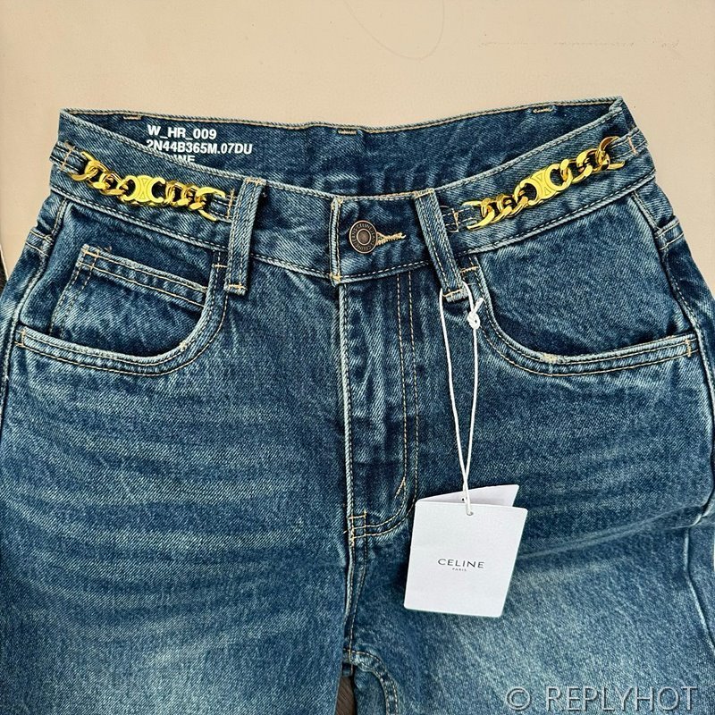 셀린느 하이웨이스트 스트레이트 진