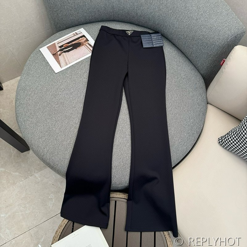 프라다 하이웨스트 슬림핏 팬츠
