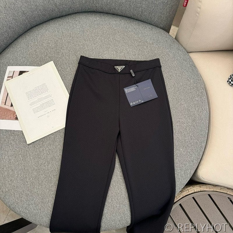 프라다 하이웨스트 슬림핏 팬츠