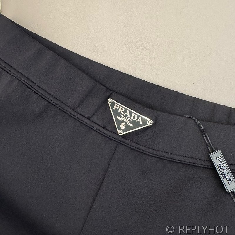 프라다 하이웨스트 슬림핏 팬츠