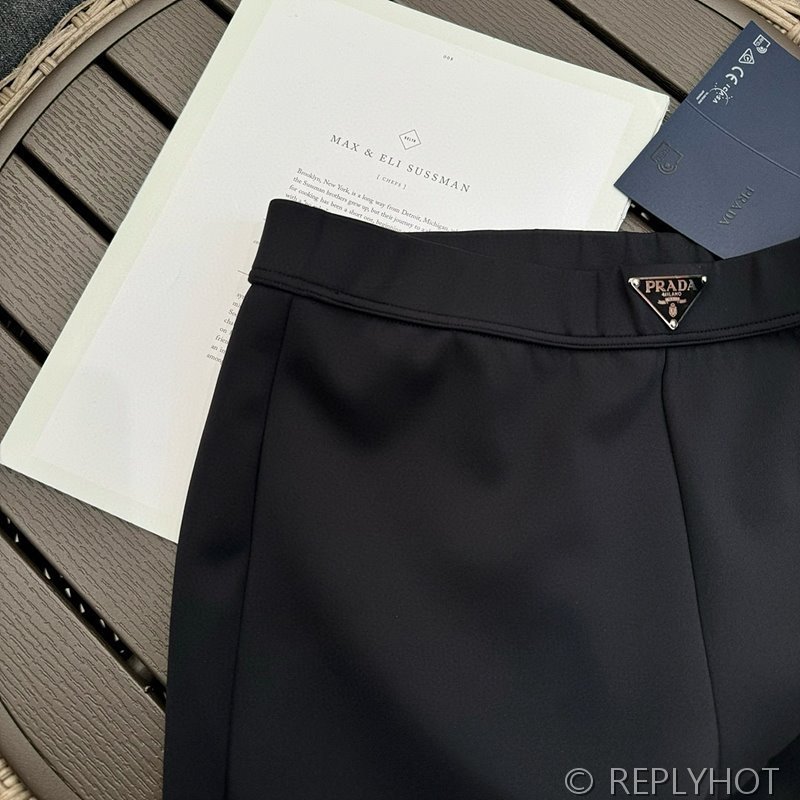 프라다 하이웨스트 슬림핏 팬츠