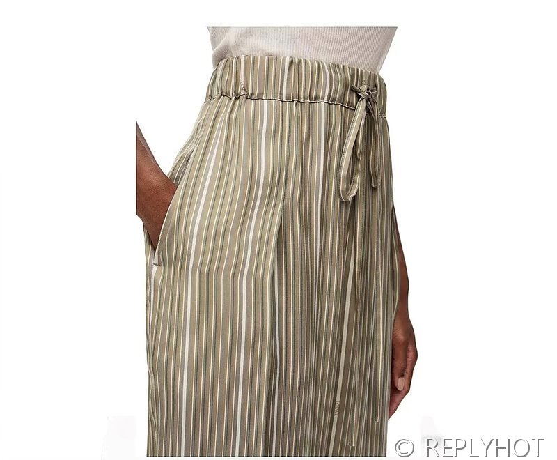 로에베 스트라이프 벌룬 실크 팬츠