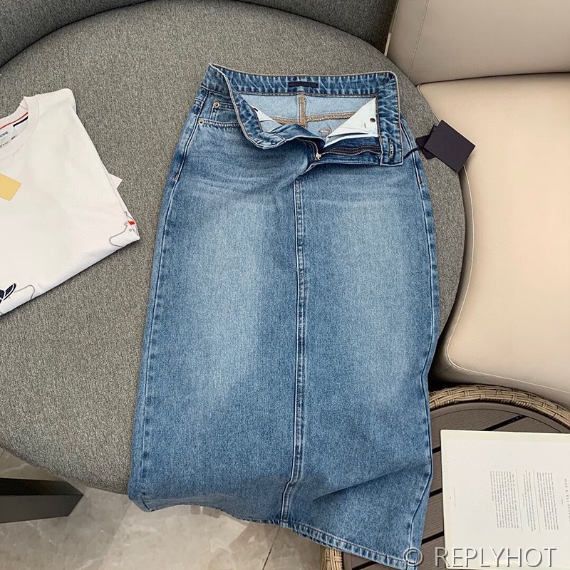 프라다 하이웨이스트 데님 스커트