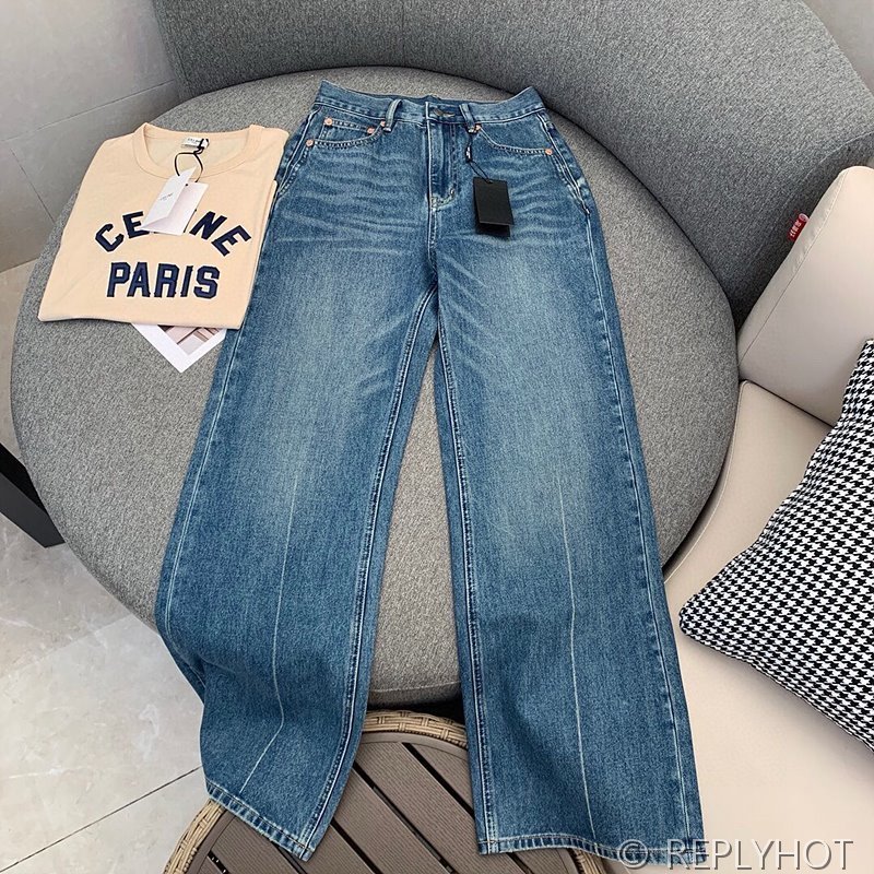 세인트로랑 워싱 스트레이트 진