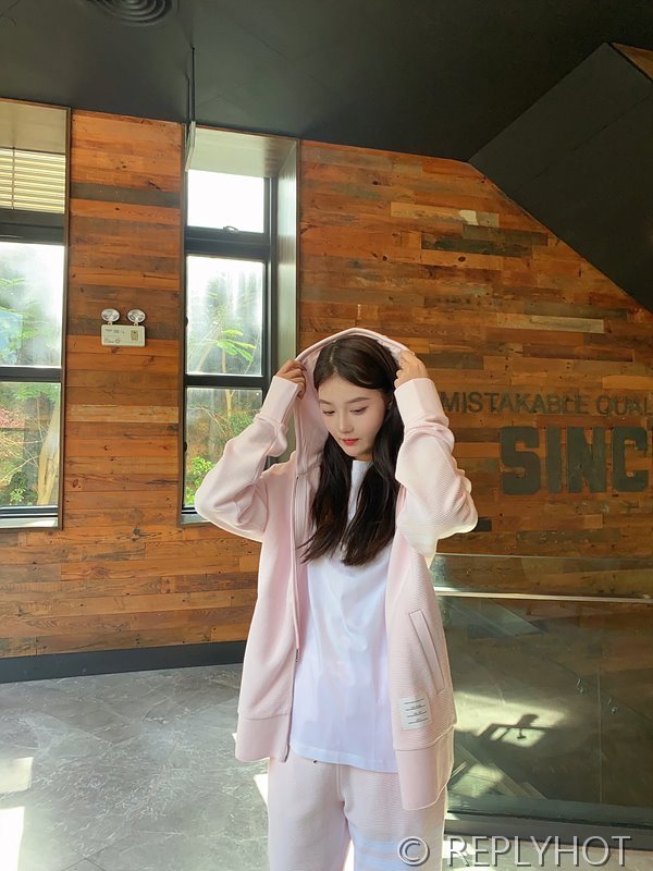 톰브라운 스트레이트 캐주얼 팬츠 핑크