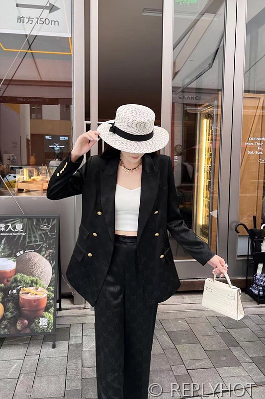 구찌 쟈가드 골드버튼 정장코트&바지 세트