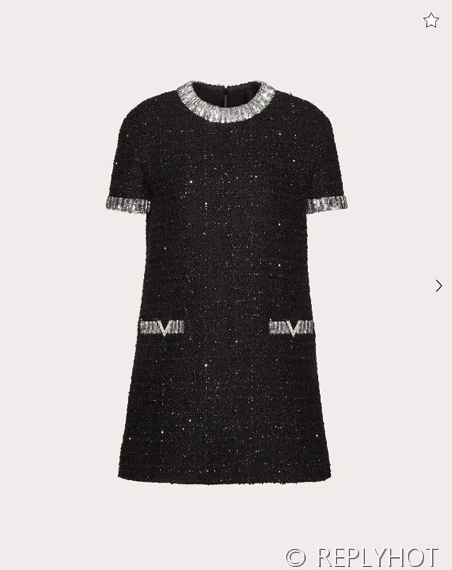 발렌티노 자수 글레이즈 트위드 쇼트 드레스 [매장가 500만원대]