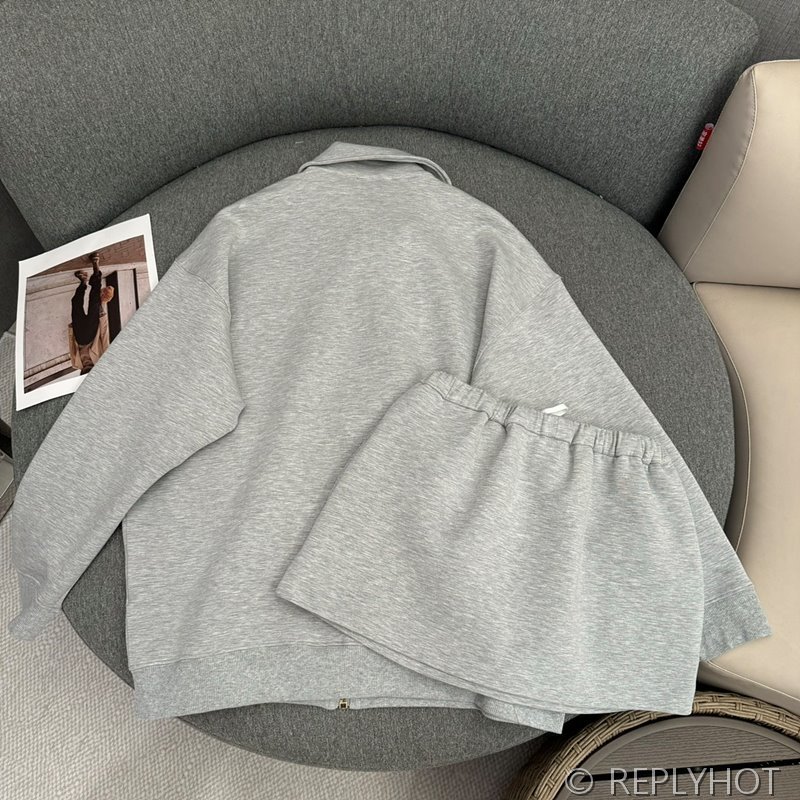 미우미우 저지 블루종 스커트 set [매장가 600만원대]