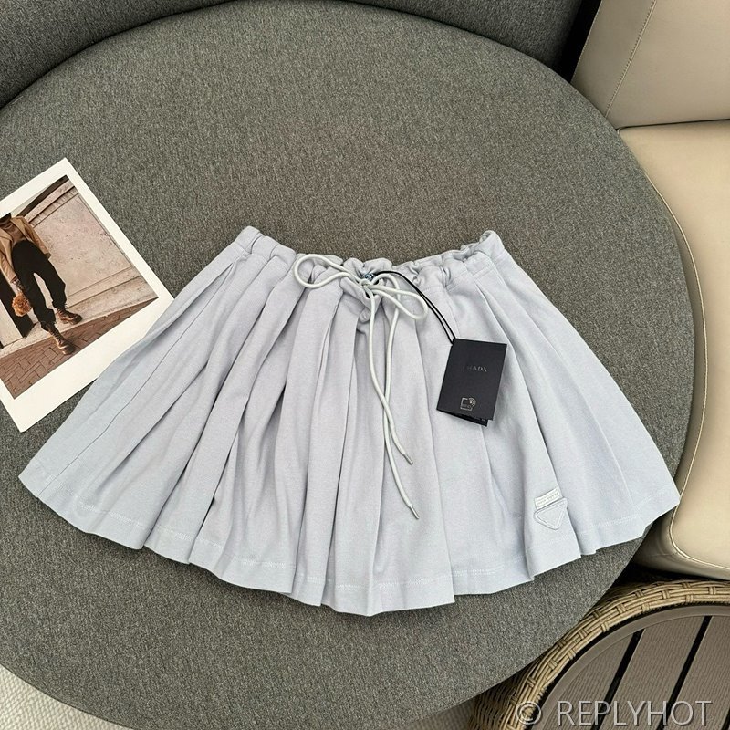 프라다 플리츠 피케 폴로 셔츠 스커트 [매장가 250만원대]