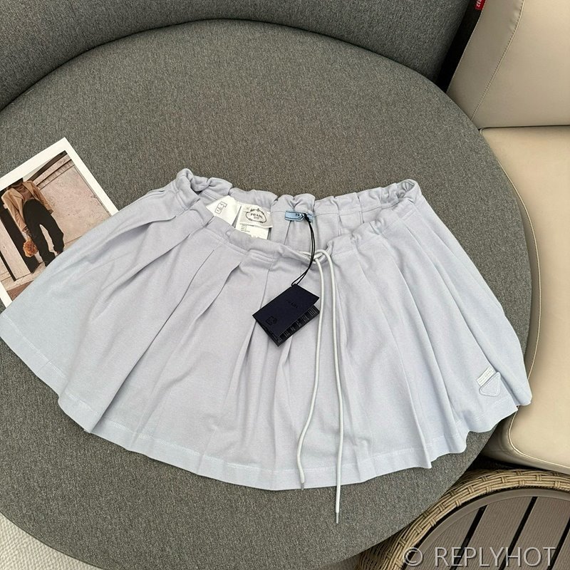 프라다 플리츠 피케 폴로 셔츠 스커트 [매장가 250만원대]