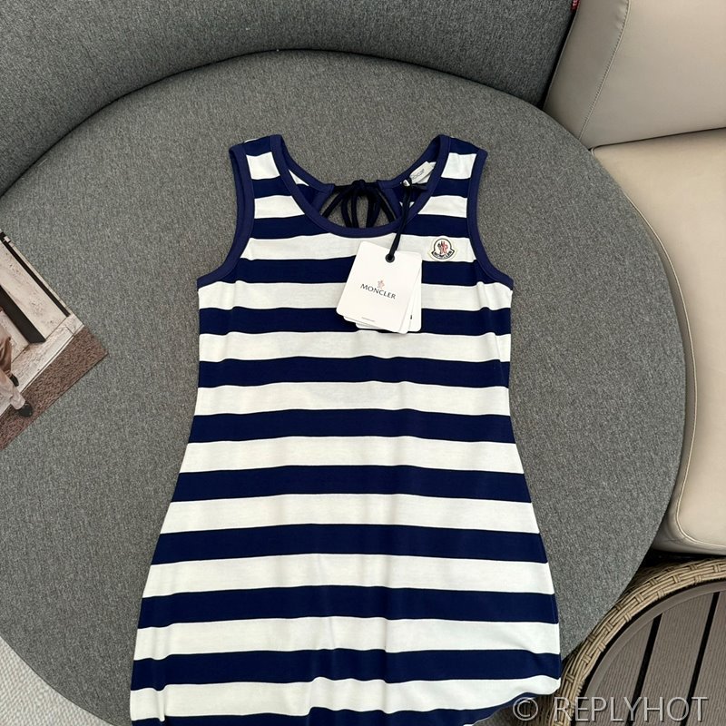 몽클레어 스트라이프 미디 드레스 [매장가 100만원대]