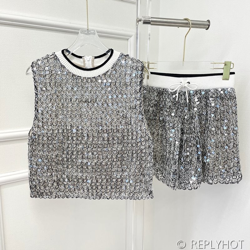 브루넬로 쿠치넬리 옥스퍼드 피쉬스케일 페일럿 투피스 세트