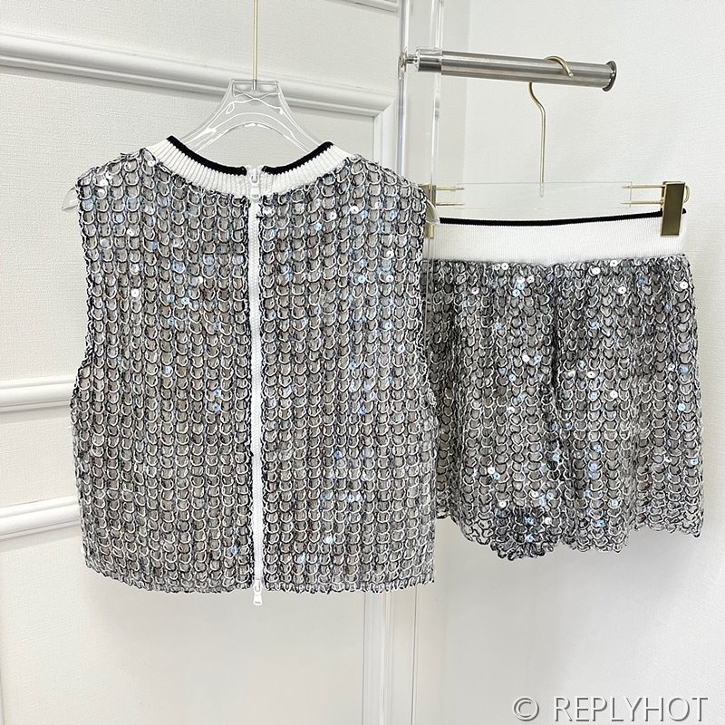 브루넬로 쿠치넬리 옥스퍼드 피쉬스케일 페일럿 투피스 세트