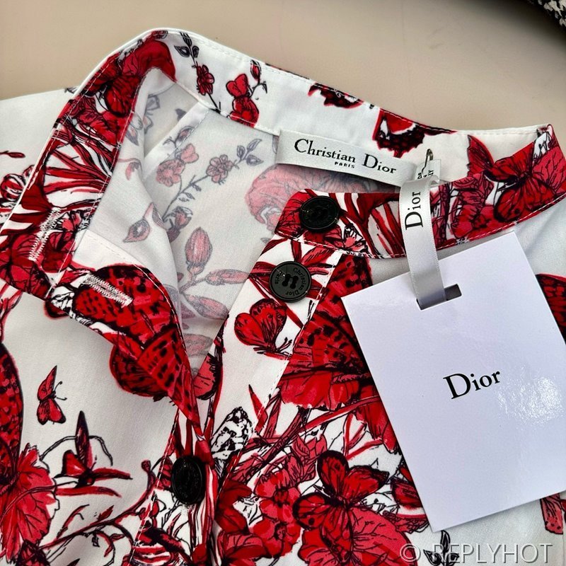 디올 플라워 프린트  원피스