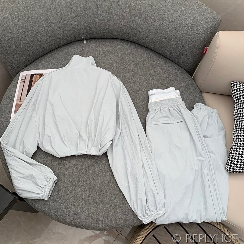 알렉산더왕 페이크 투피스 숏 재킷 캐주얼 팬츠 스포츠 슈트