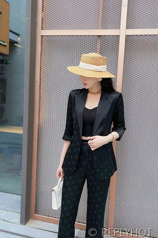 셀린느 자카드 패브릭 수트 세트