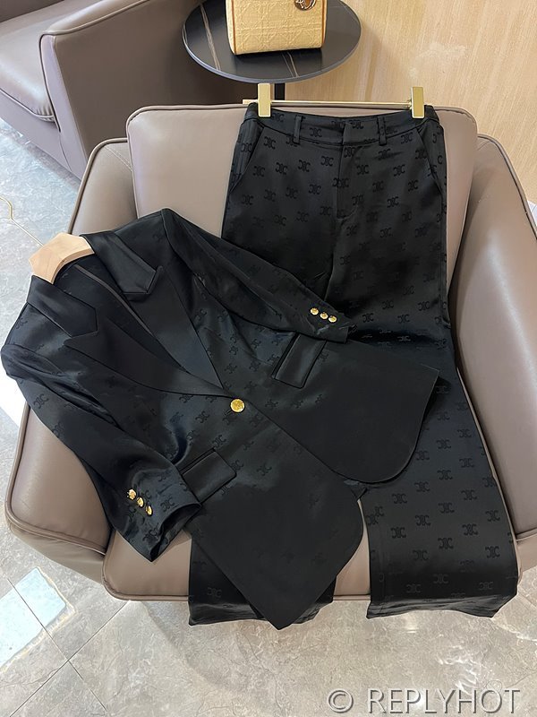 셀린느 자카드 패브릭 수트 세트