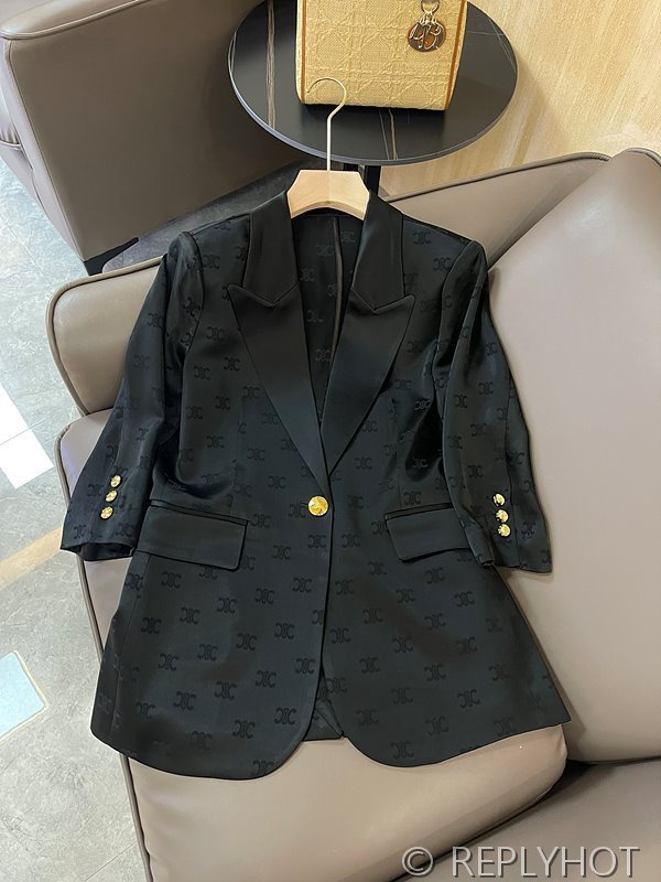 셀린느 자카드 패브릭 수트 세트