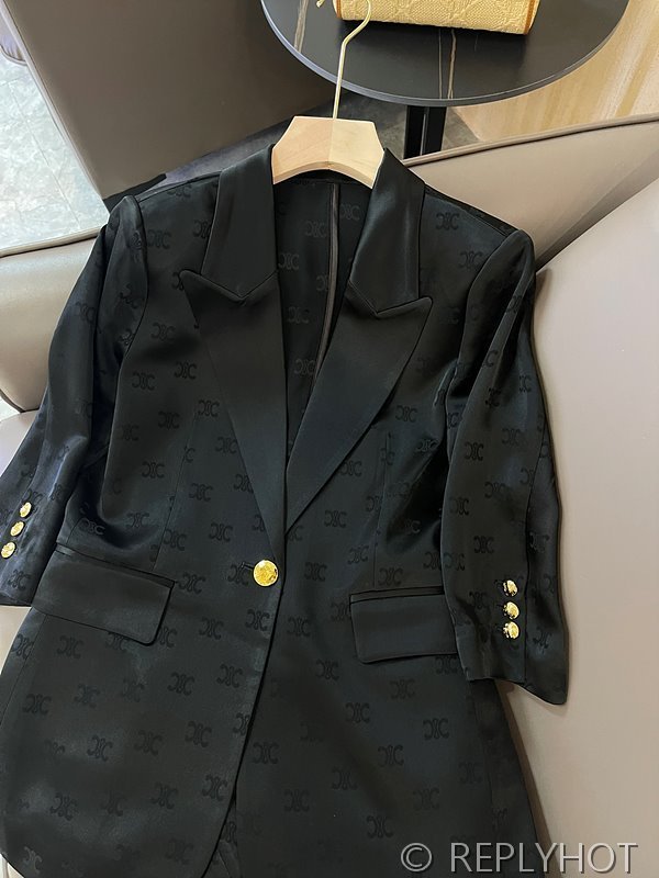 셀린느 자카드 패브릭 수트 세트