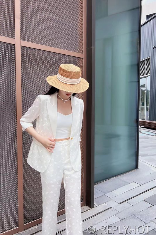 셀린느 자카드 패브릭 수트 세트