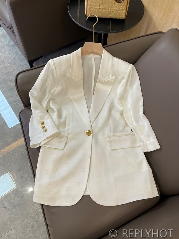 셀린느 자카드 패브릭 수트 세트