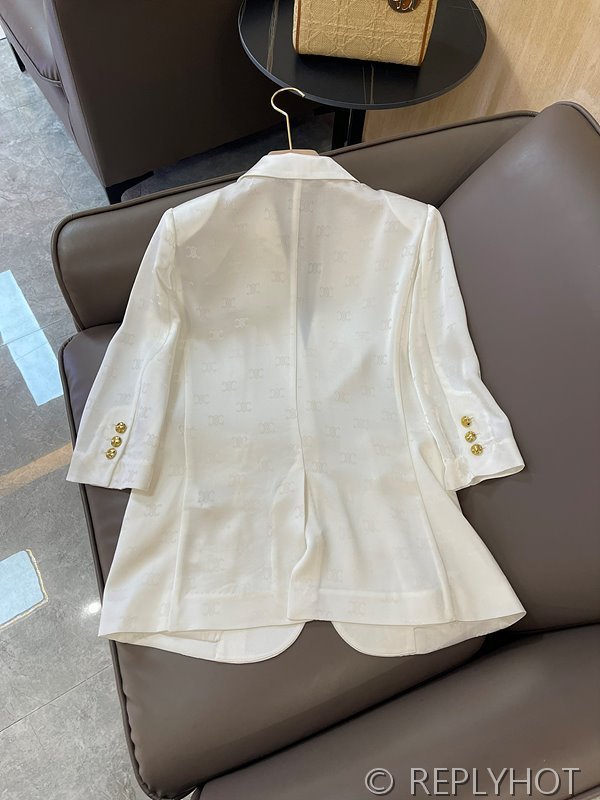 셀린느 자카드 패브릭 수트 세트