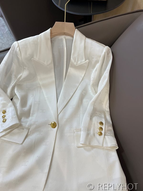 셀린느 자카드 패브릭 수트 세트