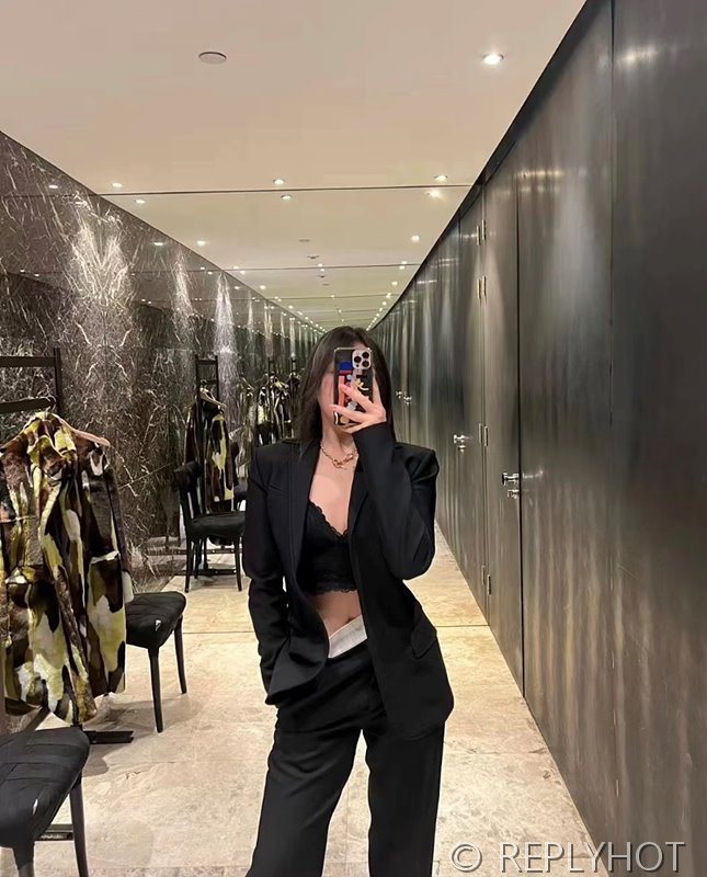 알렉산더 맥퀸 스티치 정장 코트 바지 세트 2color