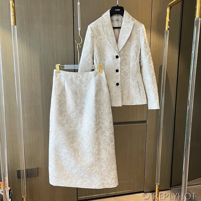 디올 클래식 스트레이트 투피스 자켓