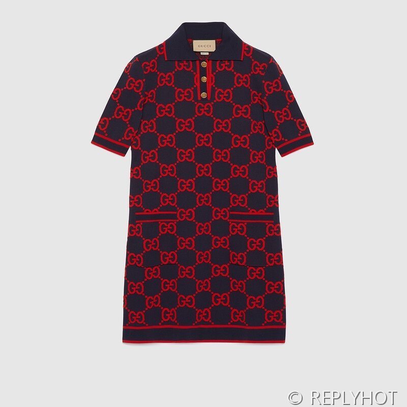 구찌 GG 실크 및 코튼 혼방 폴로 스커트 [매장가 298만원대]