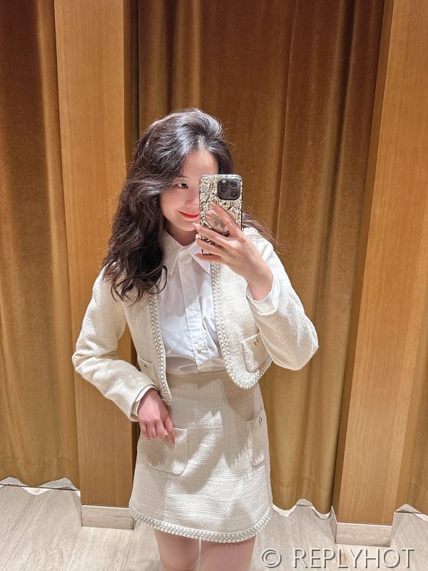 산드로 소프트 트위드 투피스 [매장가 520만원대]