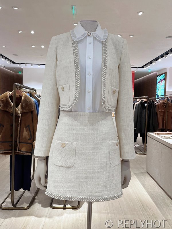 산드로 소프트 트위드 투피스 [매장가 520만원대]