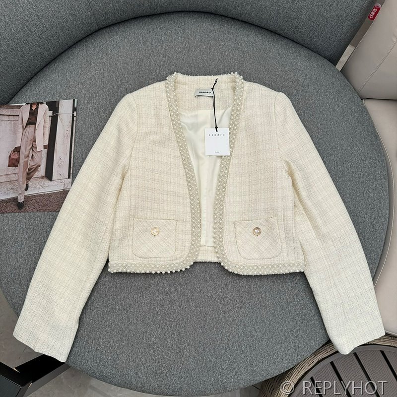 산드로 소프트 트위드 투피스 [매장가 520만원대]