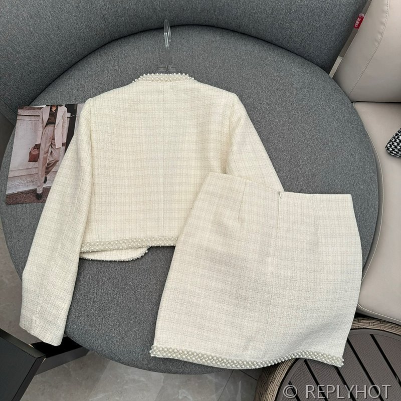 산드로 소프트 트위드 투피스 [매장가 520만원대]